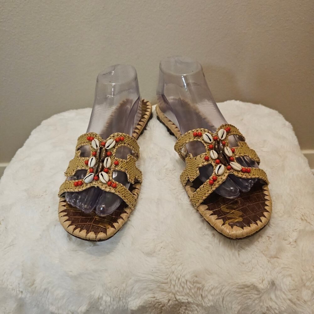 Sam Edelman Shell Slides Size 10 - image 1